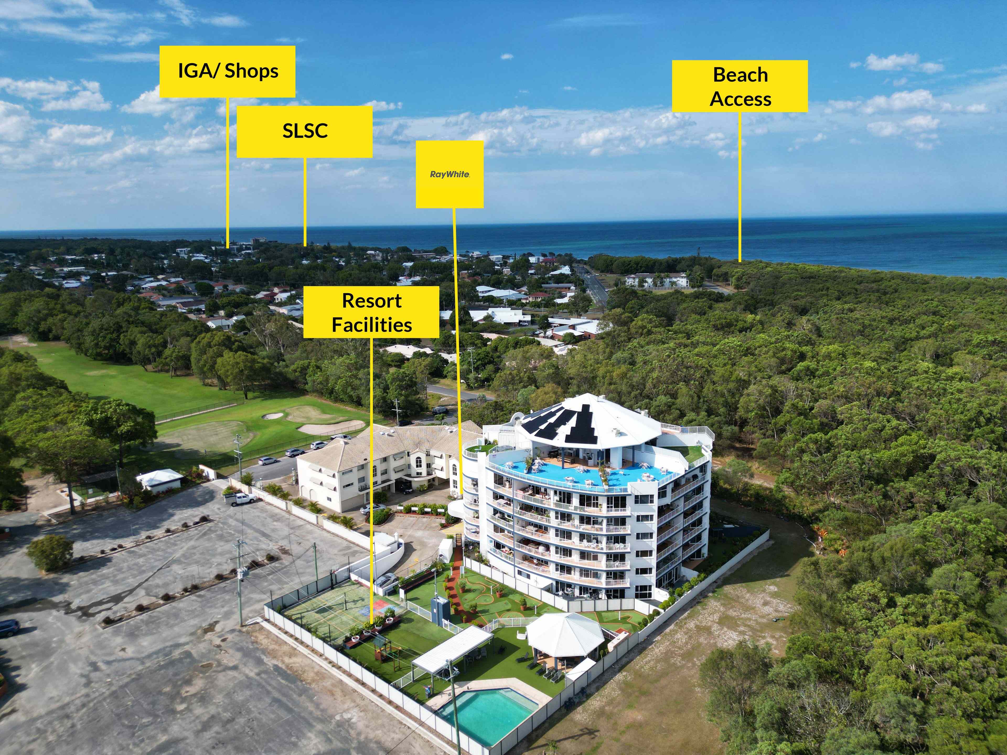 Prop-GPT: Apartment: QLD Woorim, QLD 4507 Beachside Unit Backing On To Golf Course