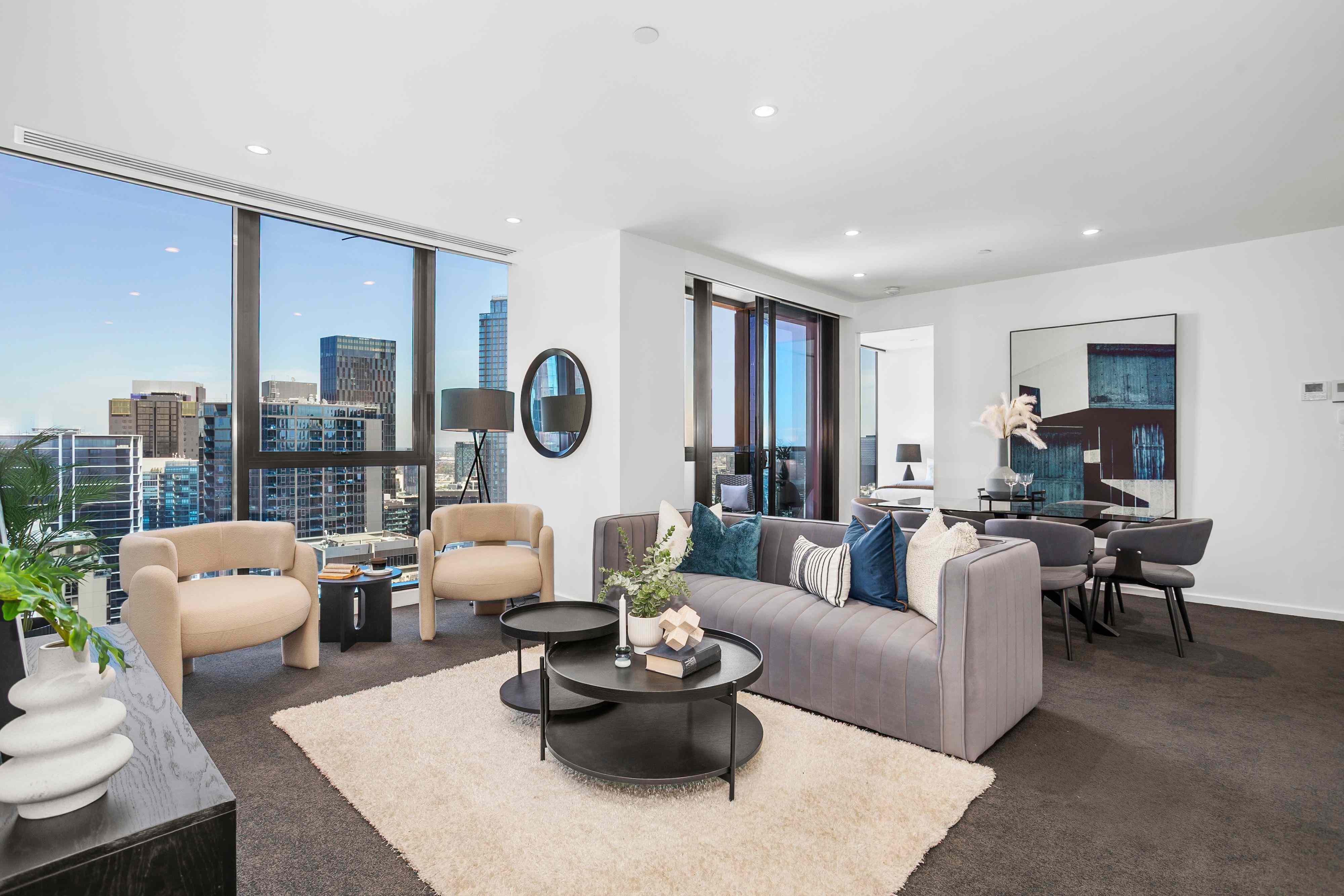 44th Floor Sky-High Sophistication with Bay and City Views!: VIC Southbank, VIC 3006 Apartment | Prop-GPT the AI-Powered Property Portal