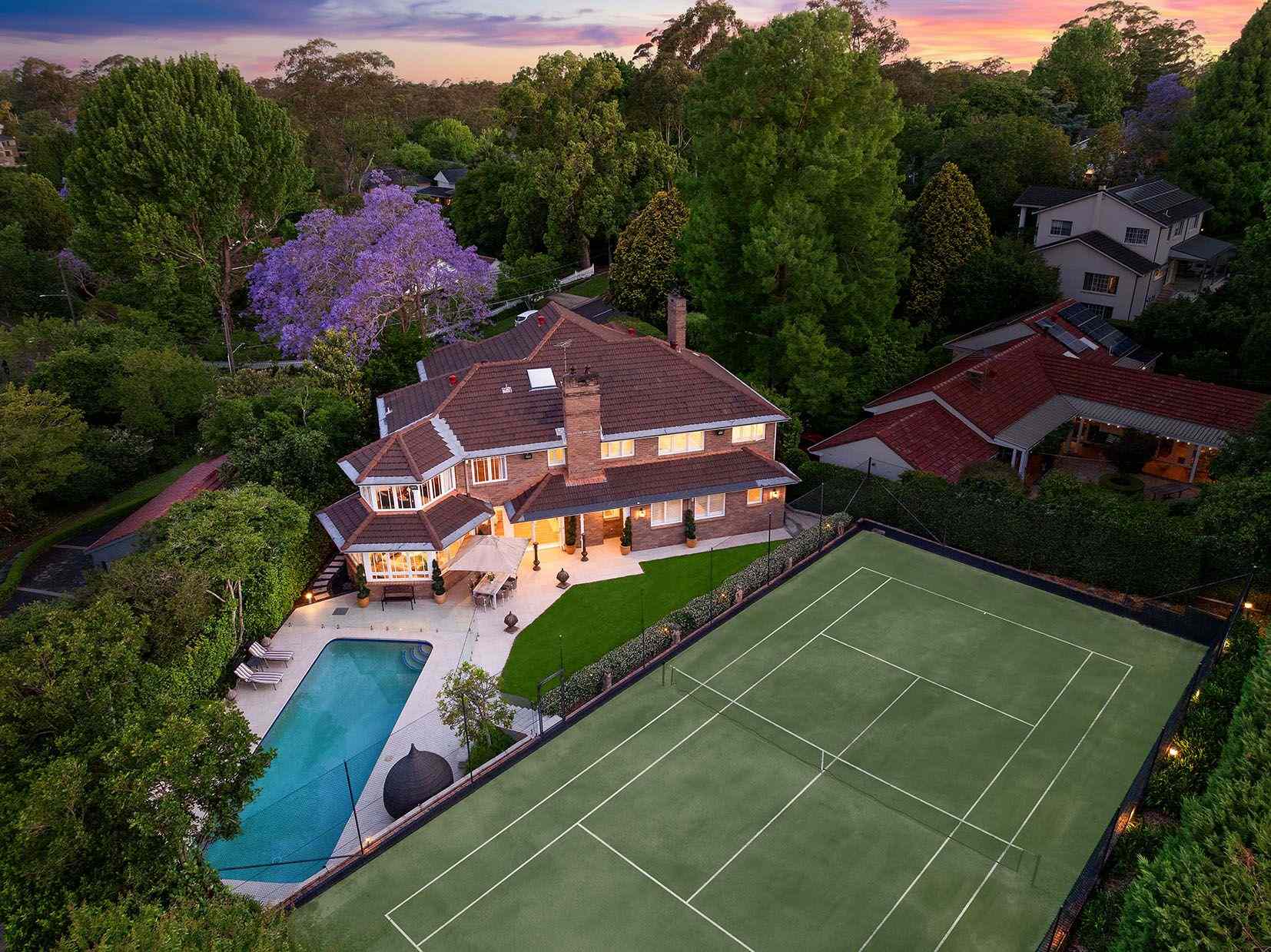 Grand Family Estate with Pool & Full-Size Tennis Court: NSW North Turramurra, NSW 2074 House | Prop-GPT the AI-Powered Property Portal
