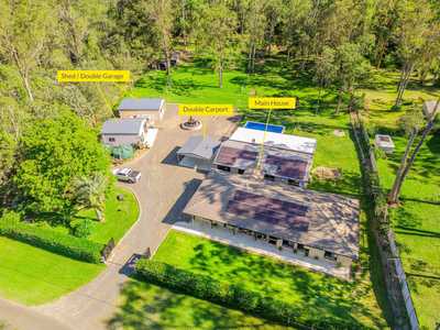 Modern Acreage Living | Two Beautiful Family Residences on 11,560m2 | Bore Water, Pool, Irrigation System and Sheds!: QLD Greenbank, QLD 4124 House | Prop-GPT the AI-Powered Property Portal