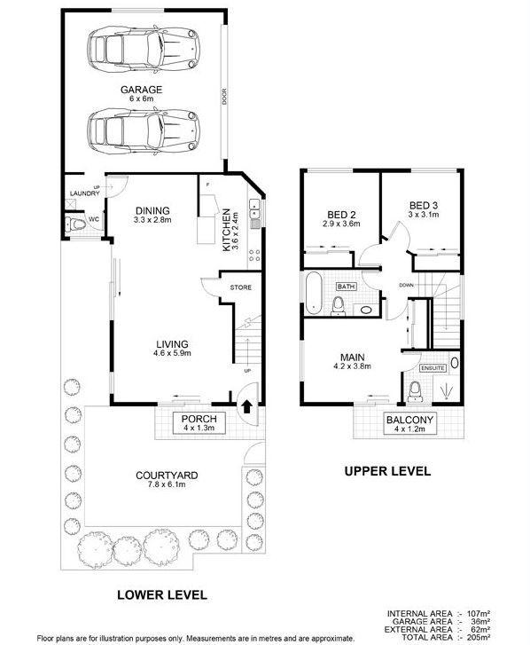 Large Freestanding Townhome, Double Garage plus Courtyard