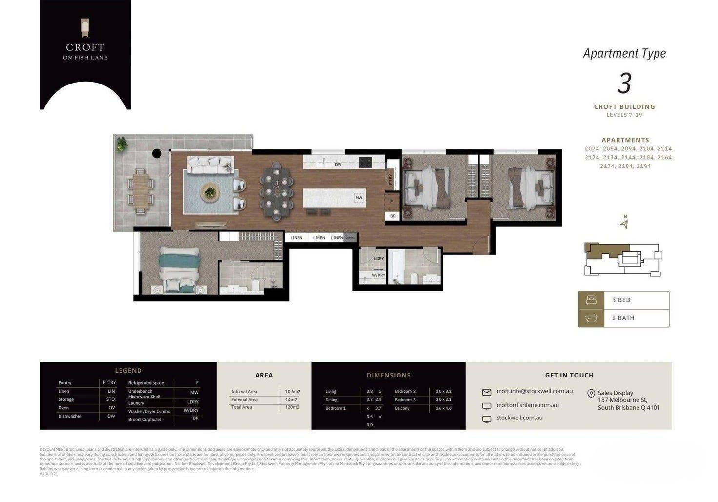 Apartment for Rent: South Brisbane, QLD 4101, QLD, 4101