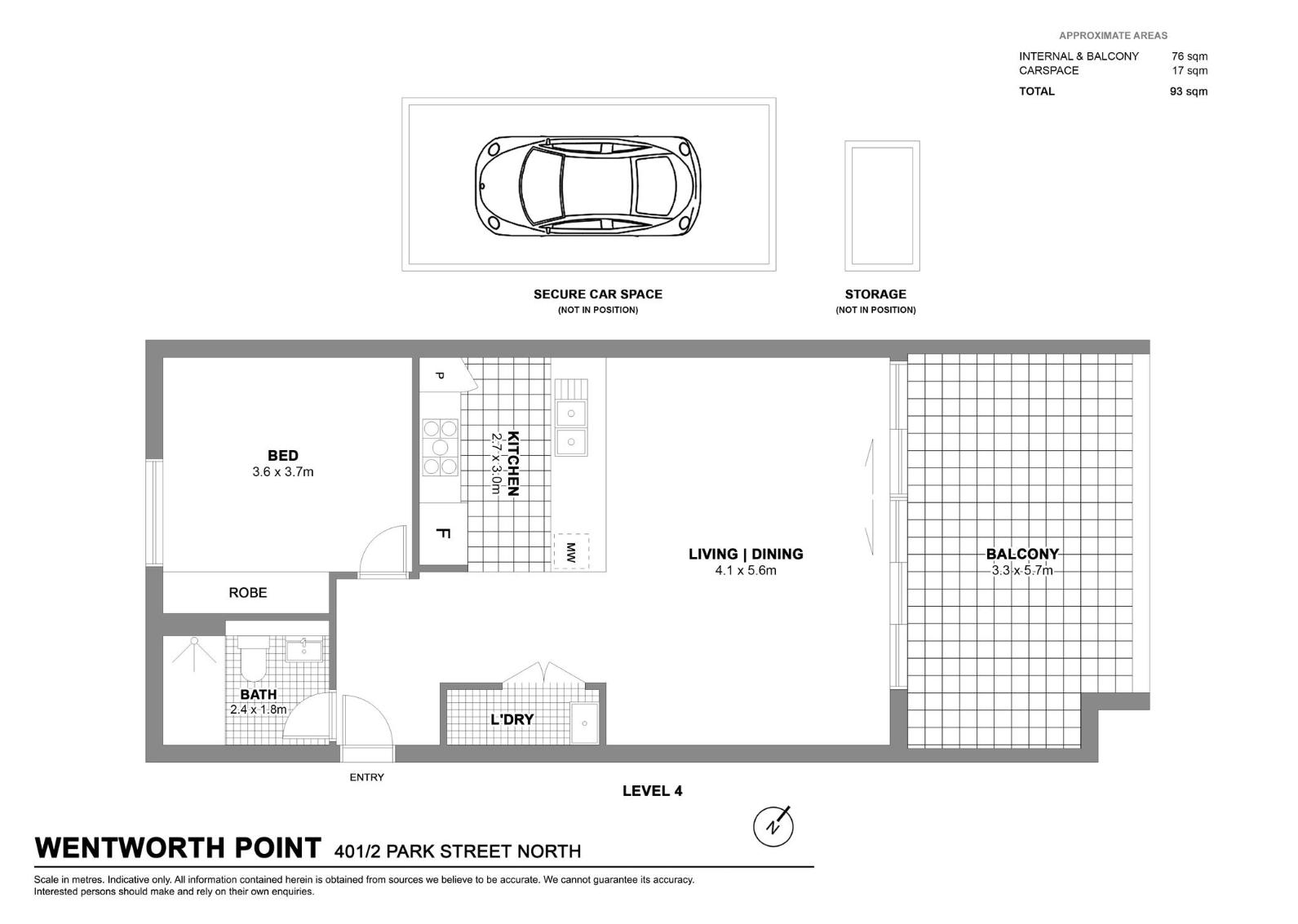 Stylish North-Facing 1 Bed with Oversized Entertainer's Balcony Unit