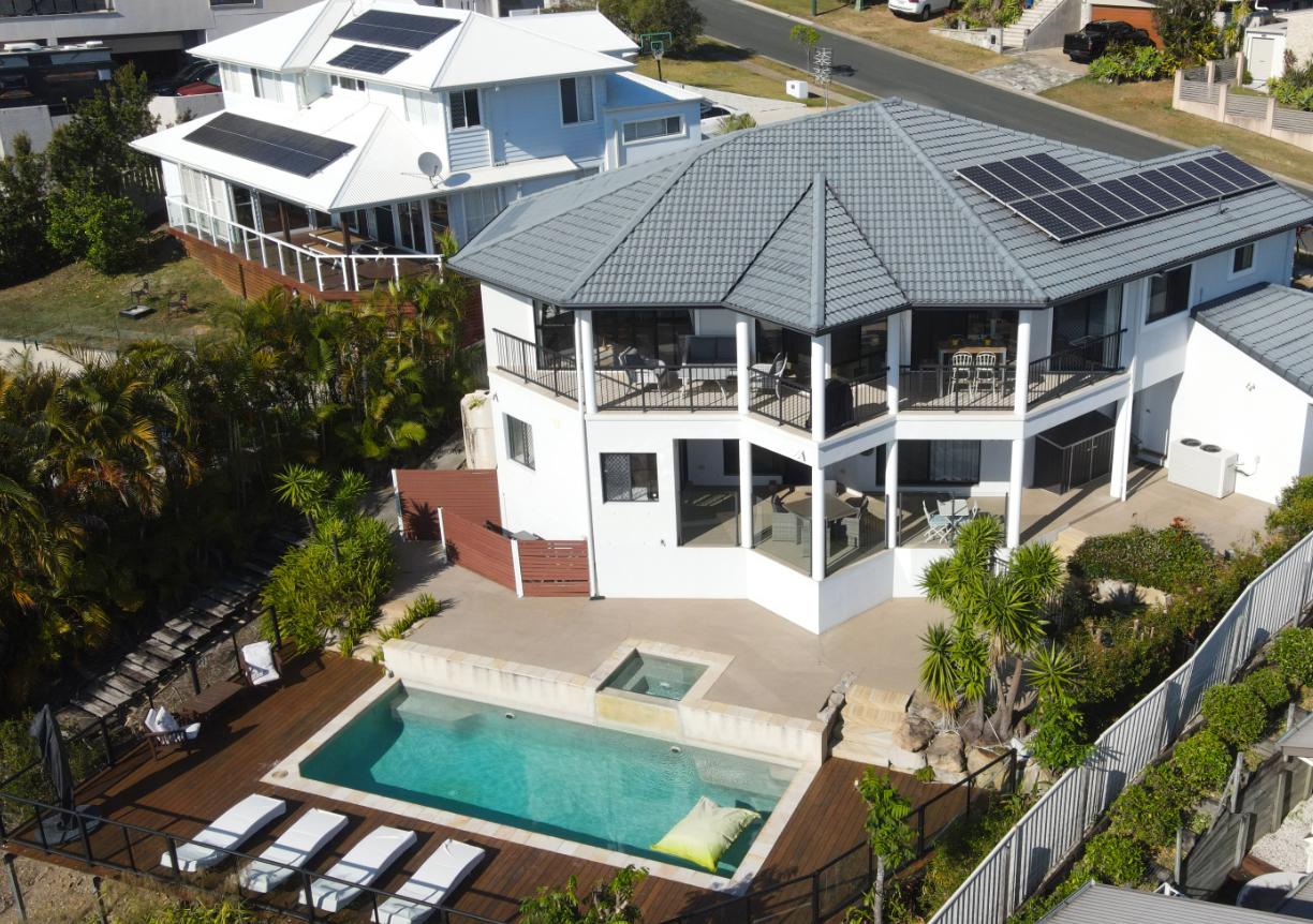 Dual Living Home with Skyline Views, Study, and Poolside Entertaining