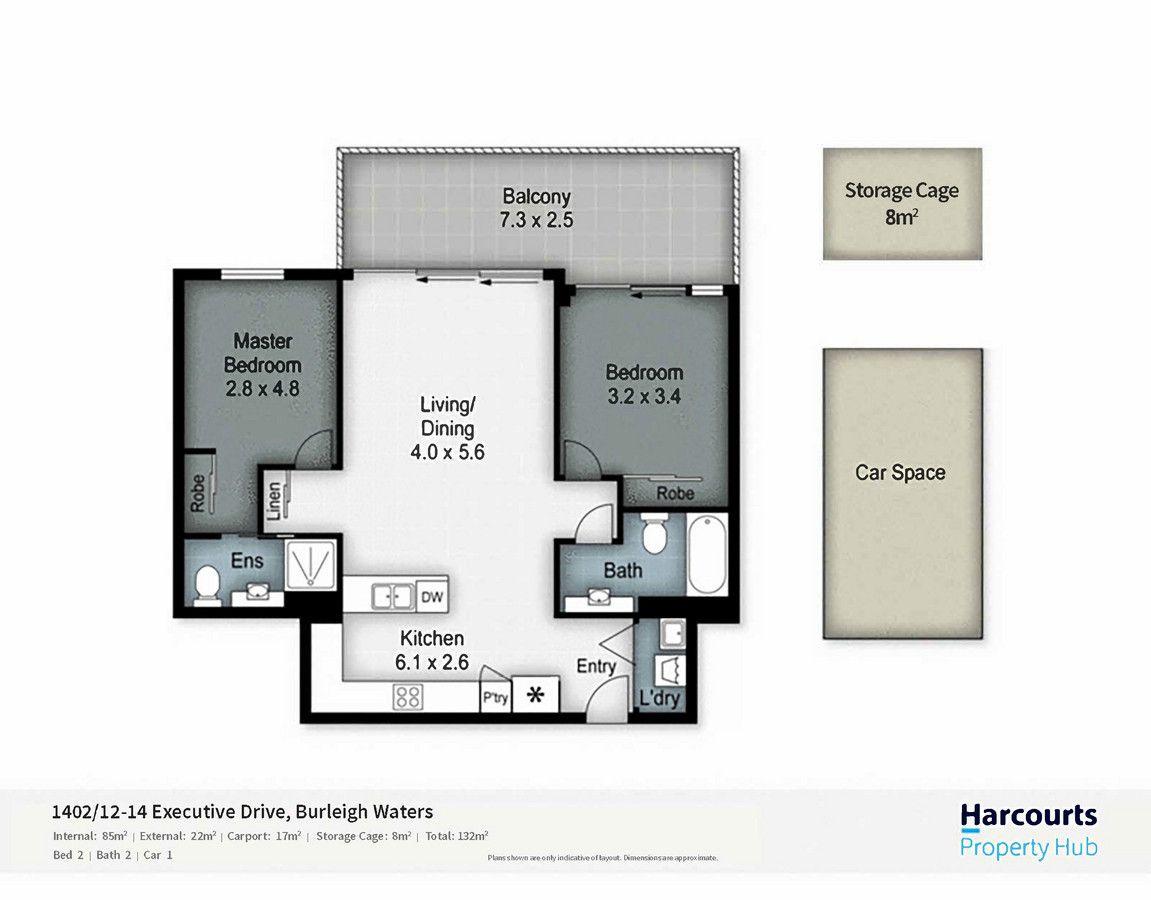 1402/12-14 Executive Drive, Burleigh Waters, QLD 4220 - Apartment for Rent - harcourts.net