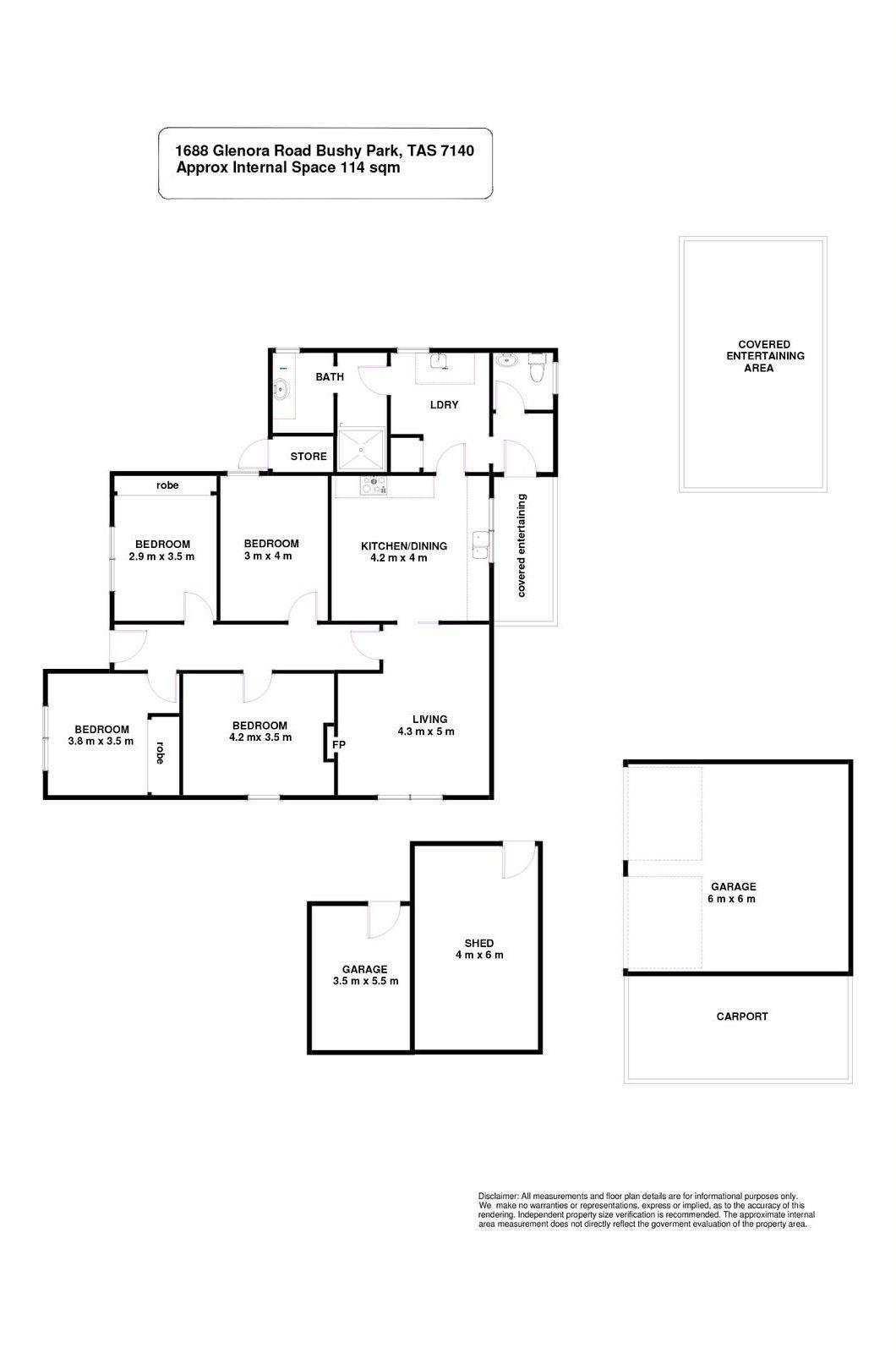 House for Rent: Bushy Park, TAS 7140, TAS, 7140