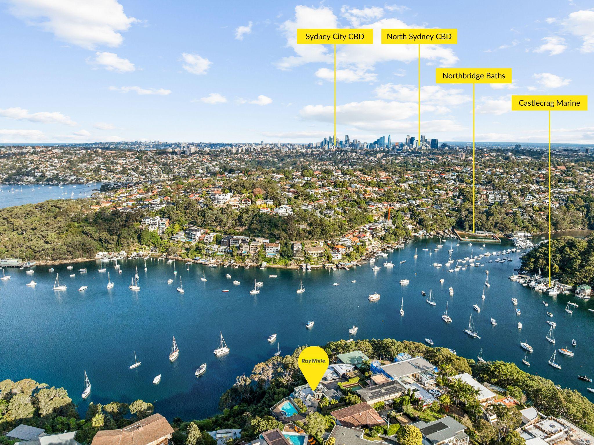 Waterfront Masterpiece with Sailors Bay Views