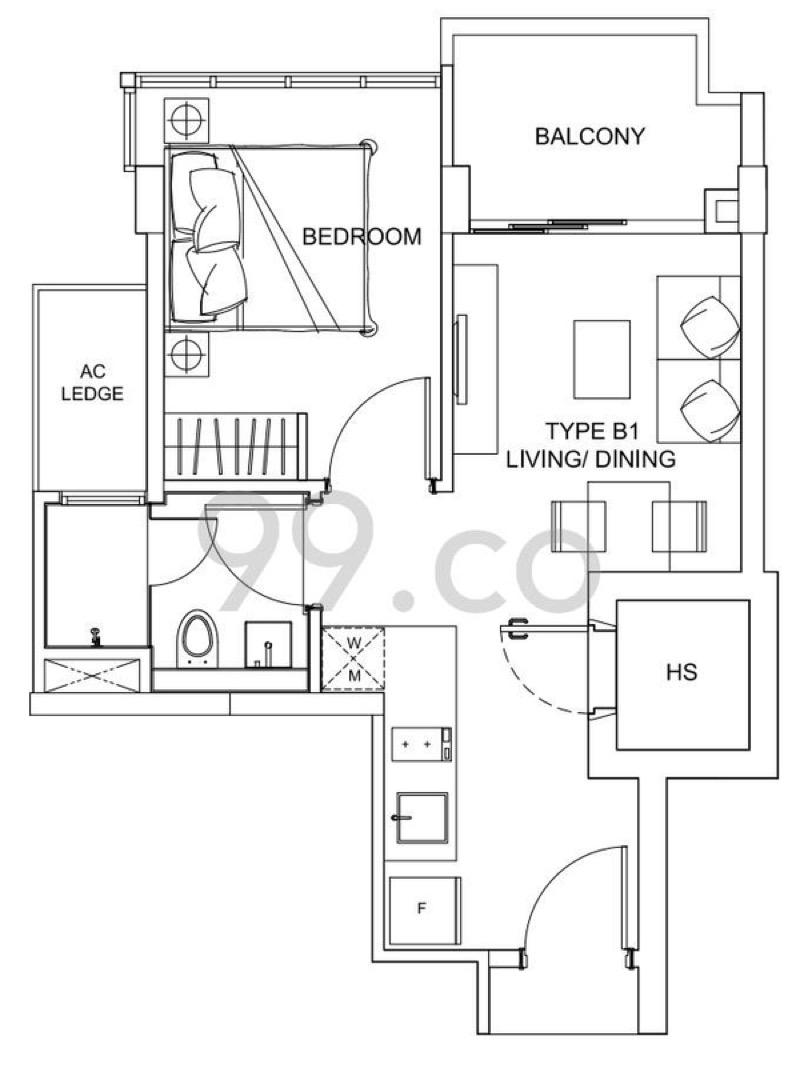 Apartment for Sale, City Suites Apartment For Sale, $830,000, 1 Bed 1 Bath 463 sqft $1,793.00 psf, SGD 830,000 | Freehold