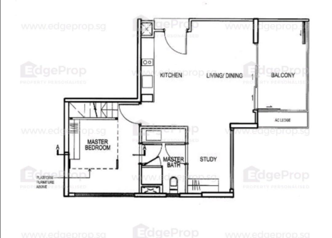 Condominium for Sale, Eco Condominium For Sale, $1,100,000, 1 Bed 1 Bath 689 sqft $1,597.00 psf, SGD 1,100,000 | 99-year Leasehold