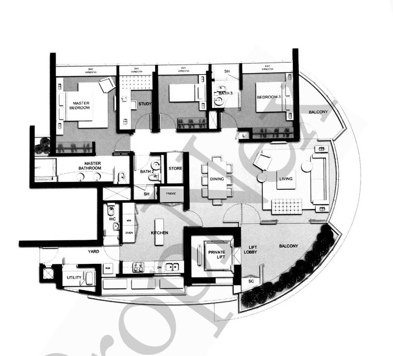 Condominium for Sale, The Trillium Condominium For Sale, $5,200,000, 4 Bed 4 Bath 1,798 sqft $2,892.00 psf, SGD 5,200,000 | Freehold