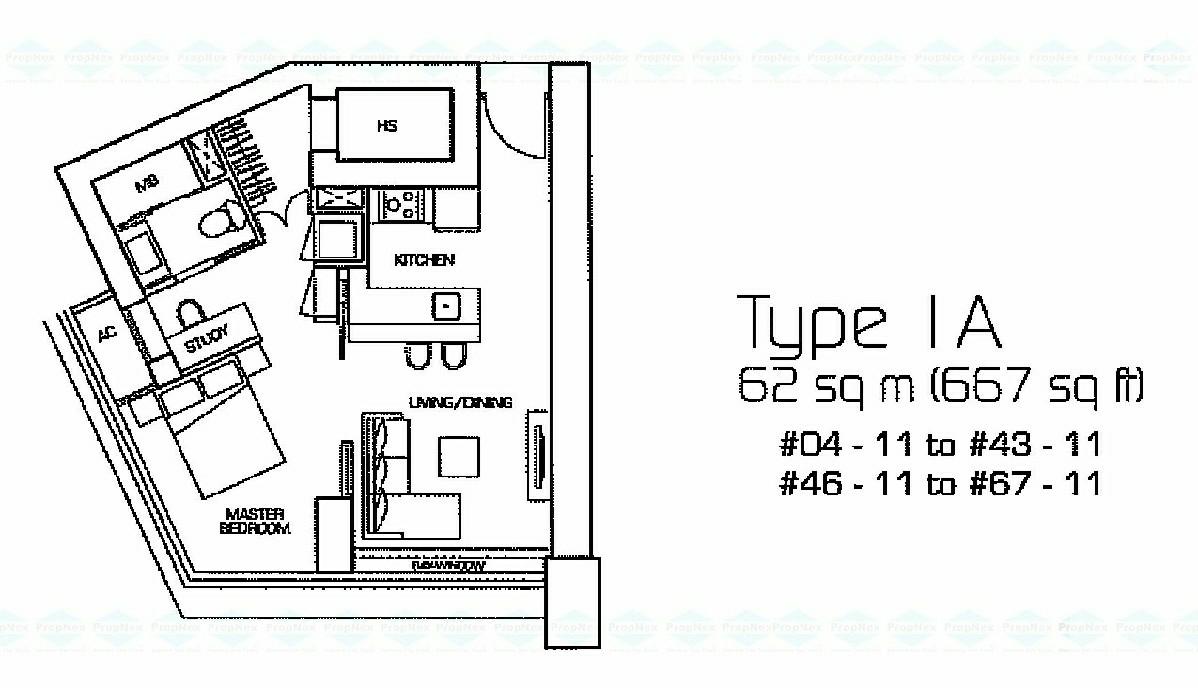 Apartment for Sale, The Sail @ Marina Bay Apartment For Sale, $1,580,000, 1 Bed 1 Bath 667 sqft $2,369.00 psf, SGD 1,580,000 | 99-year Leasehold