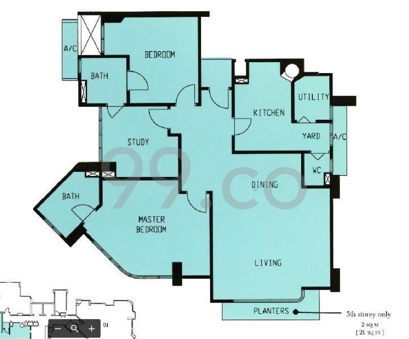 Apartment for Sale, The Sierra Apartment For Sale, $2,500,000, 3 Bed 3 Bath 1,206 sqft $2,073.00 psf, SGD 2,500,000 | 999-year Leasehold