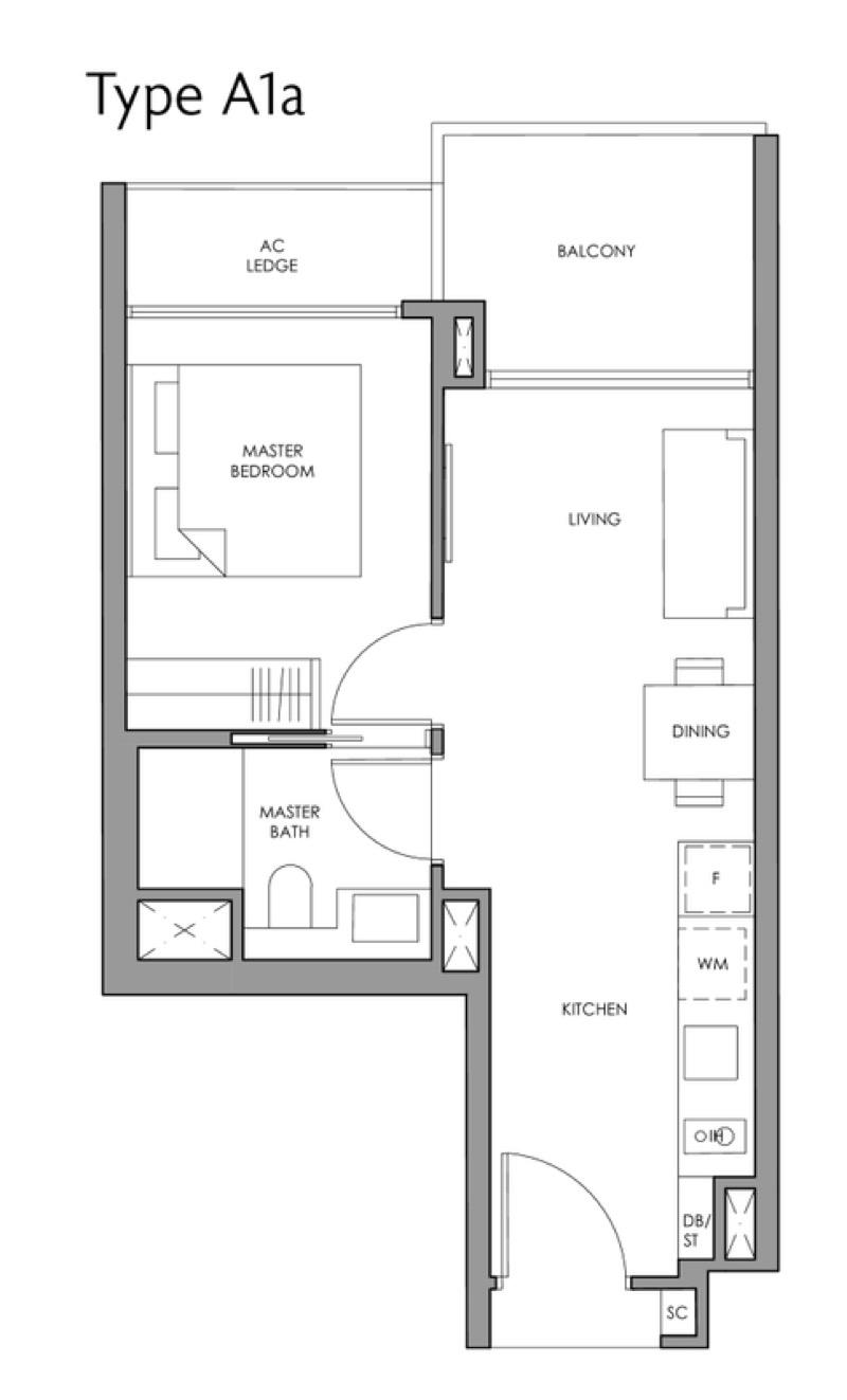 Condominium for Sale, Fourth Avenue Residences Condominium For Sale, $1,198,888, 1 Bed 1 Bath 484 sqft $2,477.00 psf, SGD 1,198,888 | 99-year Leasehold