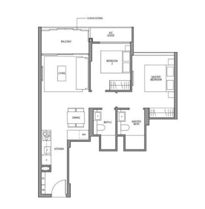 Condominium for Sale, Martin Modern Condominium For Sale, $2,188,888, 2 Bed 2 Bath 764 sqft $2,865.00 psf, SGD 2,188,888