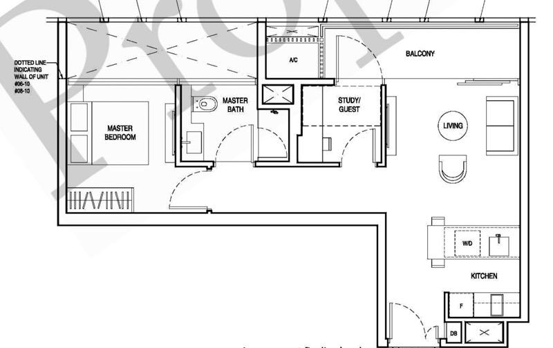 Condominium for Sale, Up@Robertson Quay Condominium For Sale, $1,235,000, 2 Bed 1 Bath 570 sqft $2,167.00 psf, SGD 1,235,000