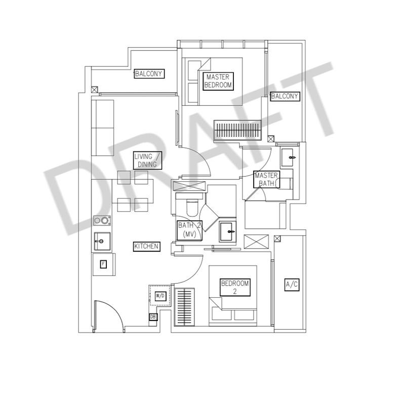 Condominium for Sale, Bukit 828 Condominium For Sale, $1,250,000, 2 Bed 2 Bath 635 sqft $1,969.00 psf, SGD 1,250,000 | Freehold