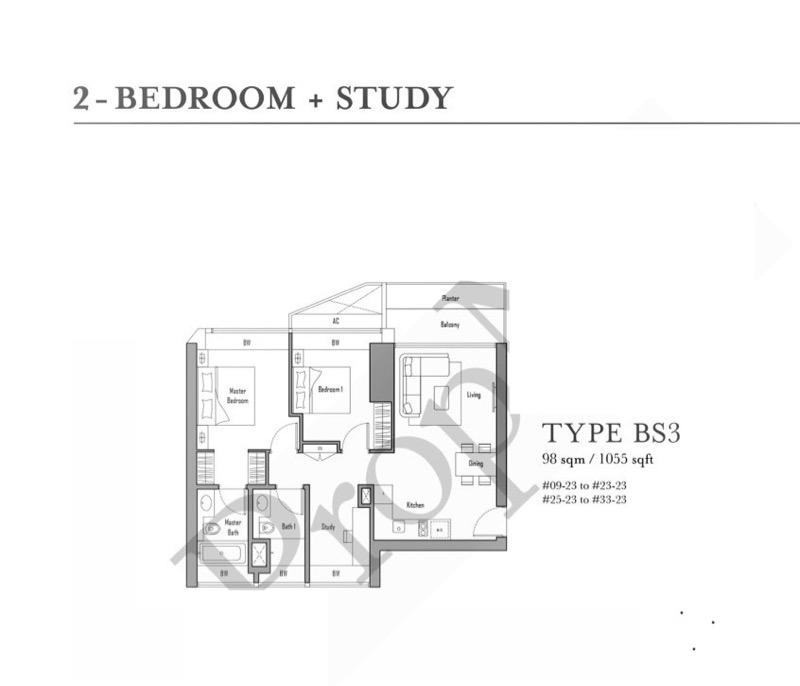 Condominium for Sale, V on Shenton Condominium For Sale, $2,100,000, 2 Bed 2 Bath 1,055 sqft $1,991.00 psf, SGD 2,100,000 | 99-year Leasehold