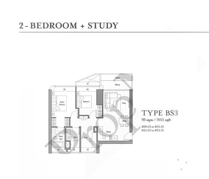 Condominium for Sale, V on Shenton Condominium For Sale, $2,100,000, 2 Bed 2 Bath 1,055 sqft $1,991.00 psf, SGD 2,100,000