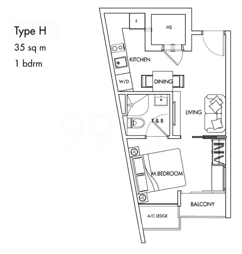 Apartment for Sale, City Loft Apartment For Sale, $708,000, 1 Bed 1 Bath 377 sqft $1,878.00 psf, SGD 708,000