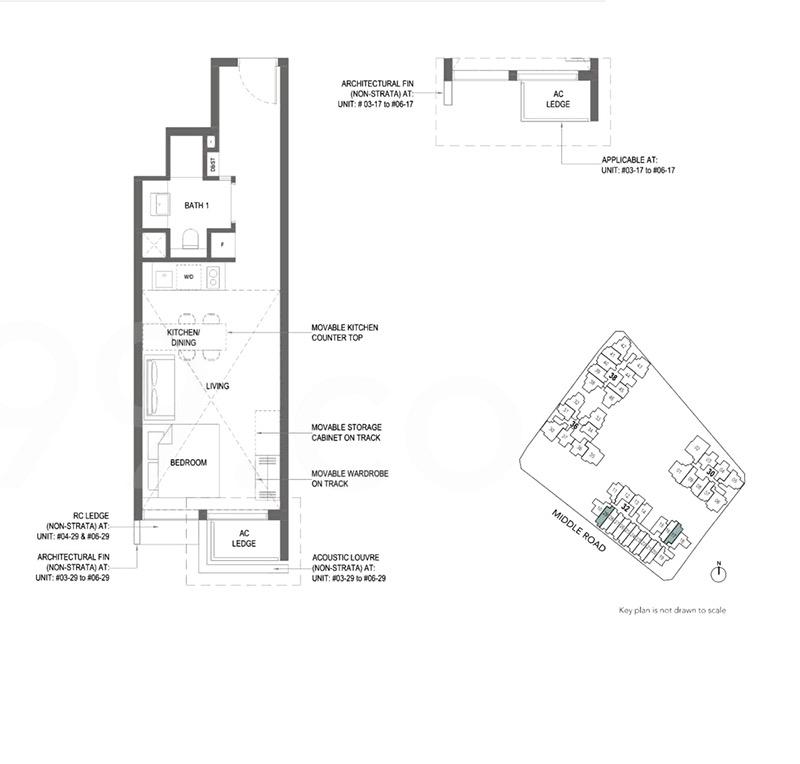 Condominium for Sale, The M Condominium For Sale, $1,100,000, 1 Bed 1 Bath 409 sqft $2,689.00 psf, SGD 1,100,000 | 99-year Leasehold