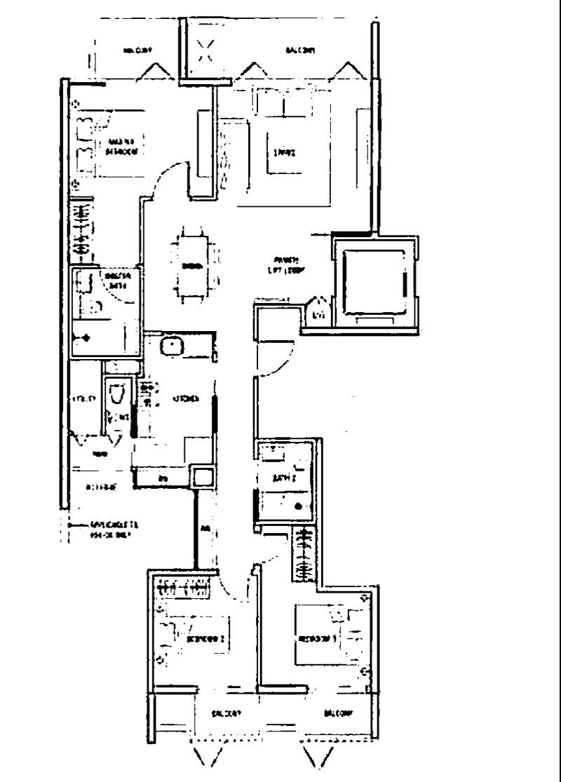 Apartment for Sale, Shelford Suites Apartment For Sale, $3,000,000, 3 Bed 3 Bath 1,270 sqft $2,362.00 psf, SGD 3,000,000 | Freehold