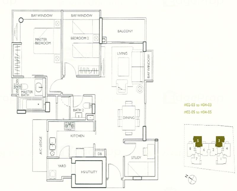 Apartment for Sale, The Estiva Apartment For Sale, $1,650,000, 2 Bed 2 Bath 1,001 sqft $1,648.00 psf, SGD 1,650,000