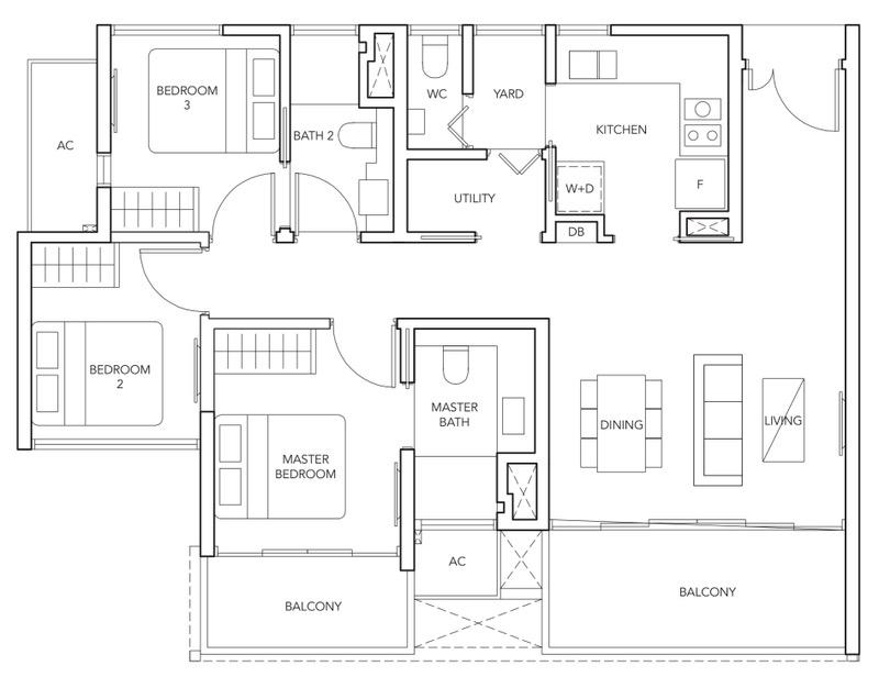 Condominium for Sale, The Jovell Condominium For Sale, $1,499,999, 3 Bed 3 Bath 1,033 sqft $1,452.00 psf, SGD 1,499,999 | 99-year Leasehold