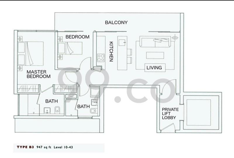Condominium for Sale, Scotts Square Condominium For Sale, $3,200,000, 2 Bed 2 Bath 947 sqft $3,379.00 psf, SGD 3,200,000 | Freehold