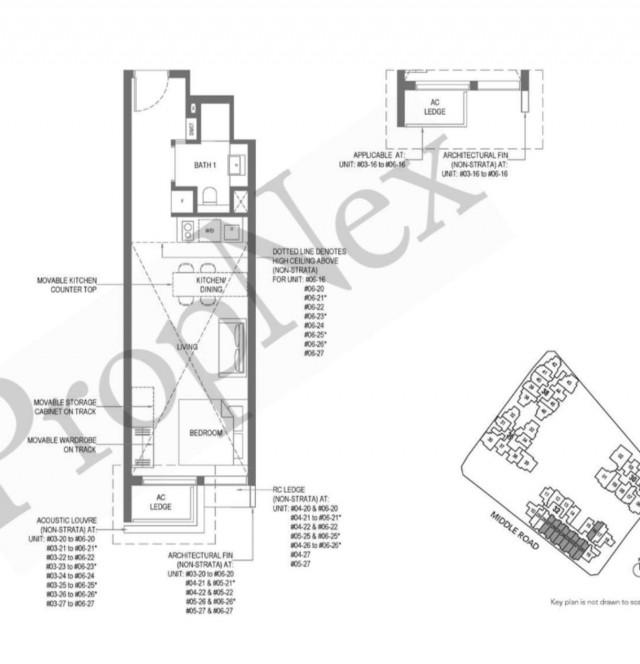 Apartment for Sale, The M Apartment For Sale, $1,200,000, 1 Bed 1 Bath 407 sqft $2,948.00 psf, SGD 1,200,000 | 99-year Leasehold