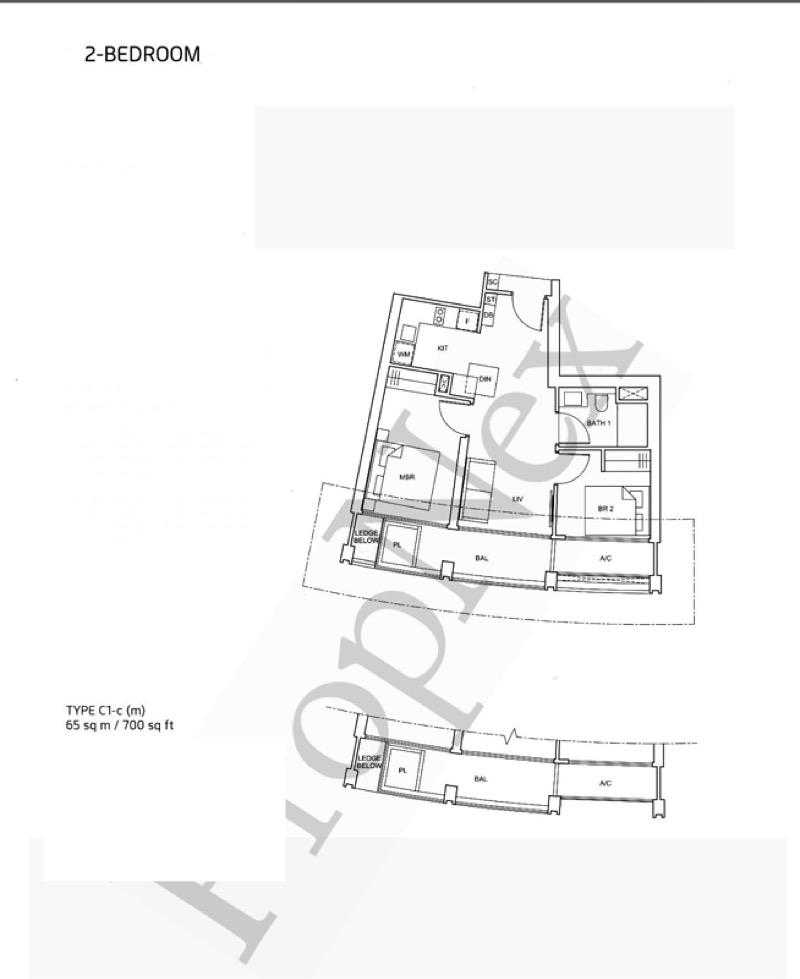 Condominium for Sale, One Pearl Bank Condominium For Sale, $1,999,999, 2 Bed 1 Bath 700 sqft $2,857.00 psf, SGD 1,999,999 | 99-year Leasehold