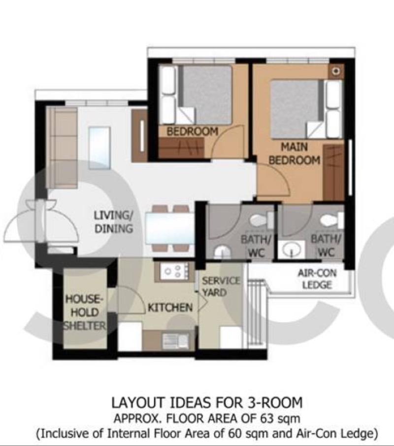 HDB Apartment for Sale, 42A Margaret Drive HDB Apartment For Sale, $799,000, 2 Bed 2 Bath 678 sqft $1,178.00 psf, SGD 799,000 | 99-year Leasehold