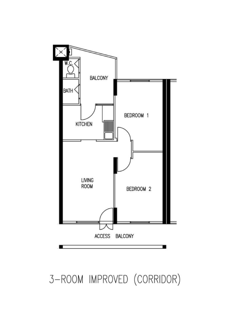 HDB Apartment for Sale, 116 Lorong 2 Toa Payoh HDB Apartment For Sale, $439,000, 2 Bed 1 Bath 678 sqft $647.00 psf, SGD 439,000 | 99-year Leasehold