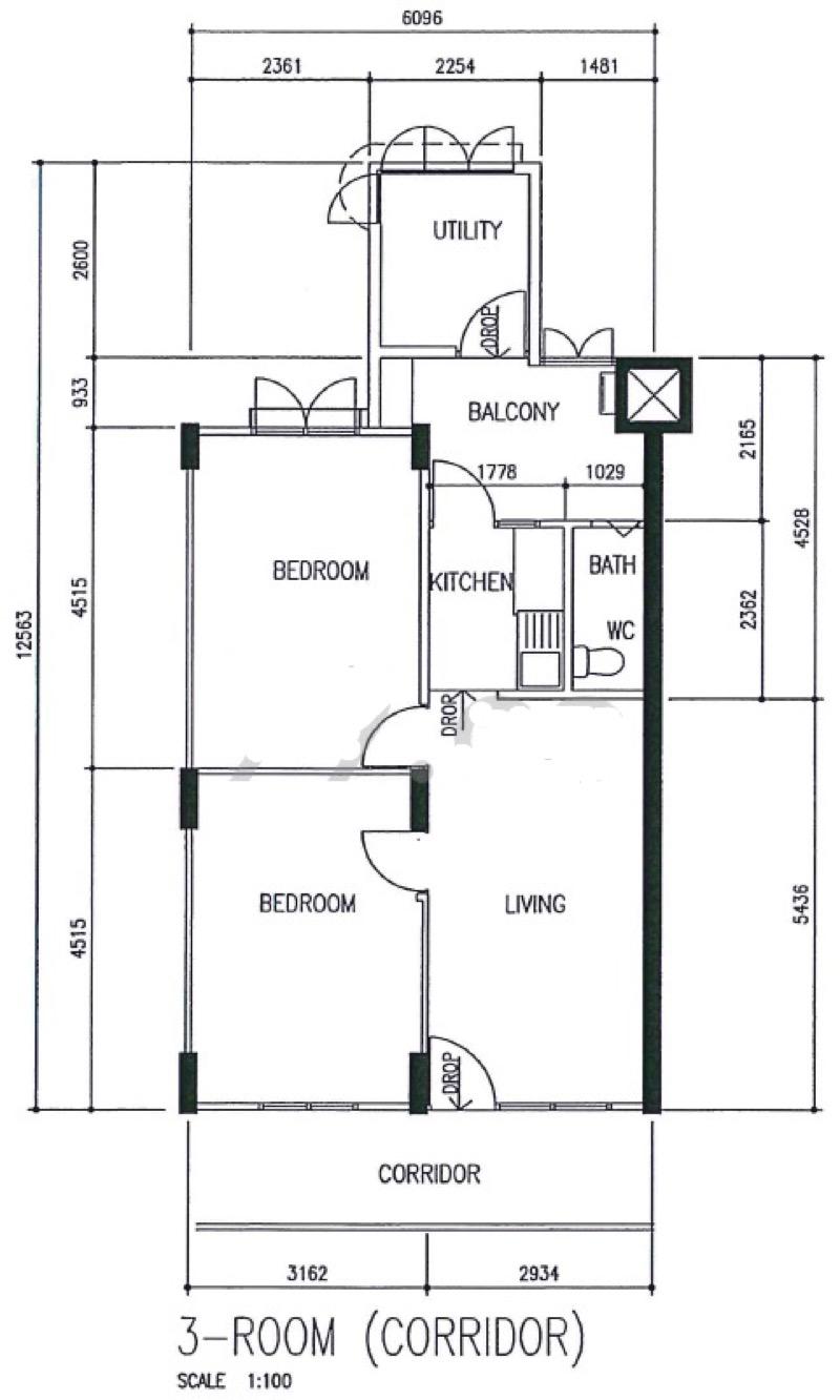 HDB Apartment for Sale, 19 Balam Road HDB Apartment For Sale, $350,000, 2 Bed 1 Bath 645 sqft $543.00 psf, SGD 350,000 | 99-year Leasehold
