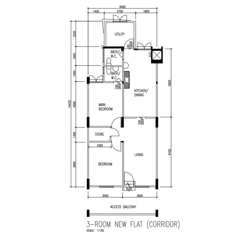 HDB Apartment for Sale, 33 Bedok South Avenue 2 HDB Apartment For Sale, $400,000, 2 Bed 2 Bath 785 sqft $510.00 psf, SGD 400,000 | 99-year Leasehold