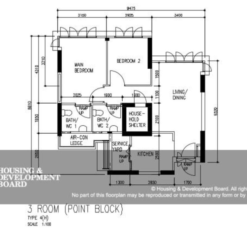 HDB Apartment for Sale, 472B Fernvale Street HDB Apartment For Sale, $520,000, 2 Bed 2 Bath 731 sqft $711.00 psf, SGD 520,000 | 99-year Leasehold
