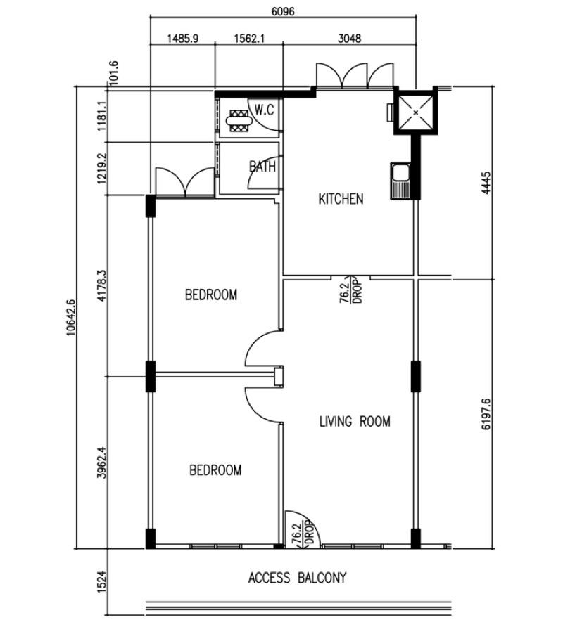 HDB Apartment for Sale, 137 Jalan Bukit Merah HDB Apartment For Sale, $368,000, 2 Bed 1 Bath 635 sqft $580.00 psf, SGD 368,000 | 99-year Leasehold