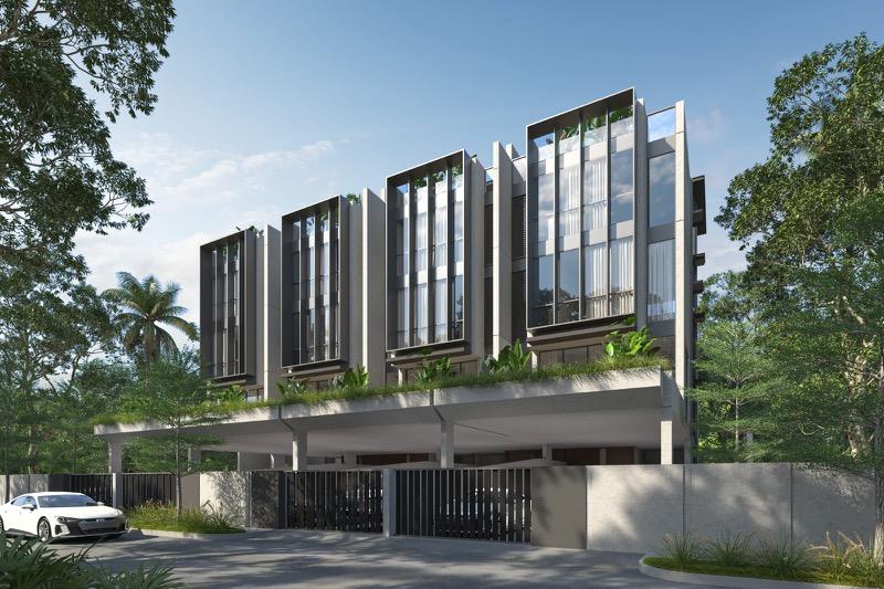 Terrace for Sale, Clover villas Terraced House For Sale, $6,880,000, 5 Bed 7 Bath 6,947 sqft $3,316.00 psf, SGD 6,880,000 | Freehold