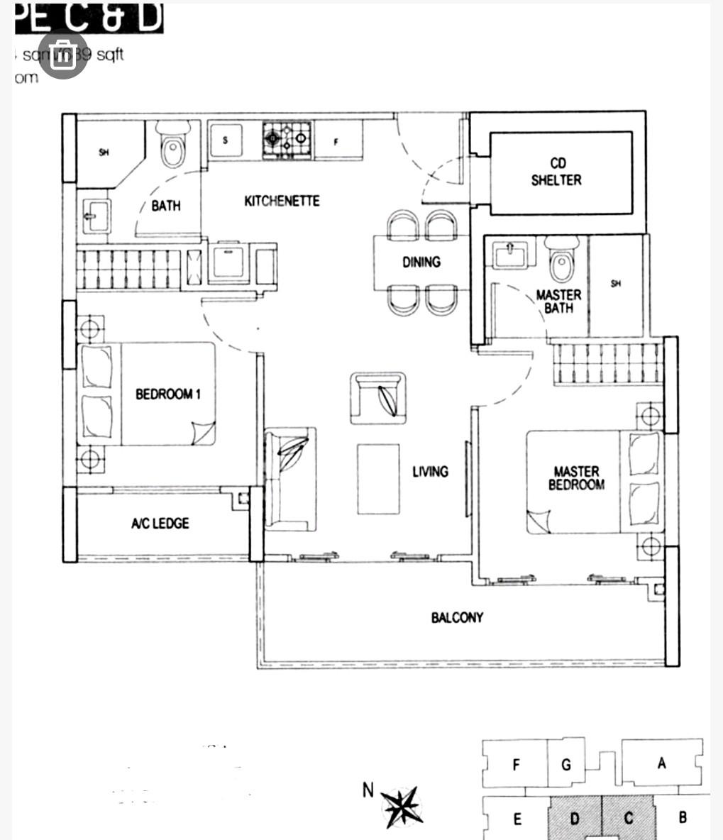 Condominium for Sale, Onan Suites Condominium For Sale, $1,310,000, 2 Bed 2 Bath 689 sqft $1,901.00 psf, SGD 1,310,000 | Freehold