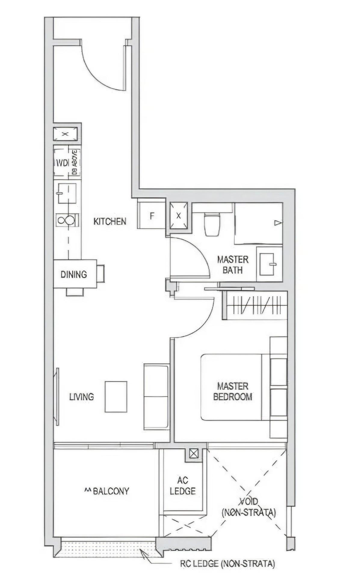 Condominium for Sale, Mayfair Modern Condominium For Sale, $1,130,000, 1 Bed 1 Bath 517 sqft $2,186.00 psf, SGD 1,130,000 | 99-year Leasehold