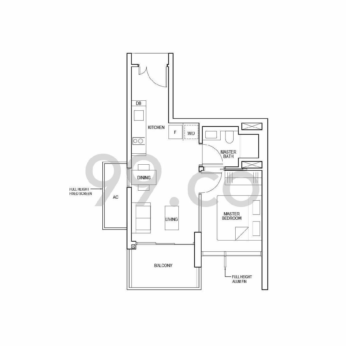 Condominium for Sale, The Avenir Condominium For Sale, $2,100,000, 1 Bed 1 Bath 527 sqft $3,985.00 psf, SGD 2,100,000