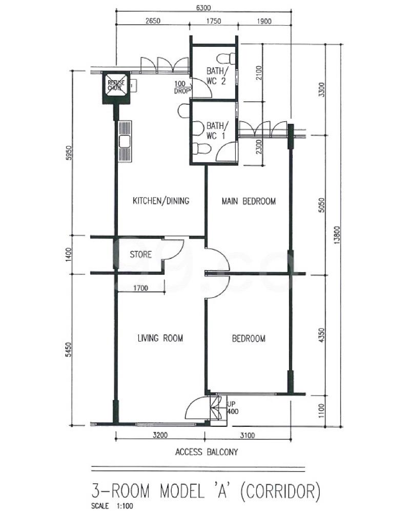 HDB Apartment for Sale, 270 Yishun Street 22 HDB Apartment For Sale, $435,000, 2 Bed 2 Bath 796 sqft $546.00 psf, SGD 435,000 | 99-year Leasehold