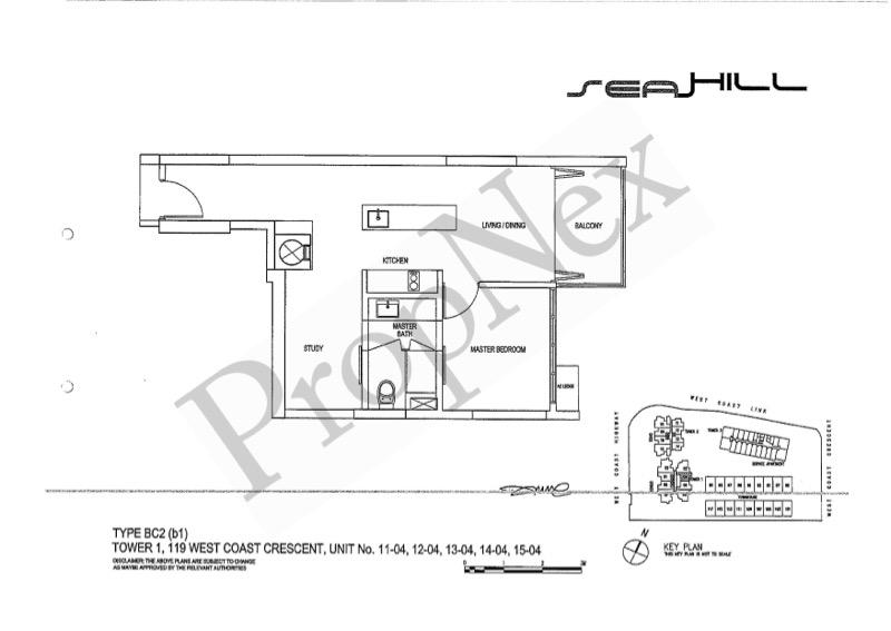 Condominium for Sale, Seahill Condominium For Sale, $1,000,000, 1 Bed 1 Bath 635 sqft $1,575.00 psf, SGD 1,000,000 | 99-year Leasehold