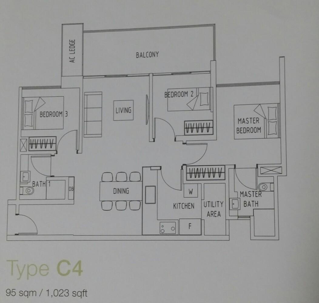 Condominium for Sale, THE LAKEFRONT RESIDENCES Condominium For Sale, $1,900,000, 3 Bed 2 Bath 1,023 sqft $1,857.00 psf, SGD 1,900,000 | 99-year Leasehold