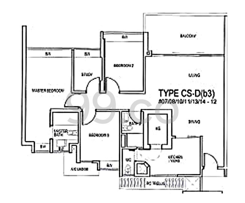 Condominium for Sale, Waterfront Key Condominium For Sale, $2,300,000, 3 Bed 3 Bath 1,324 sqft $1,737.00 psf, SGD 2,300,000