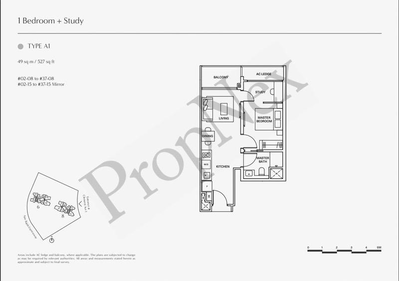 Condominium for Sale, Clavon Condominium For Sale, $1,170,000, 1 Bed 1 Bath 527 sqft $2,220.00 psf, SGD 1,170,000 | 99-year Leasehold