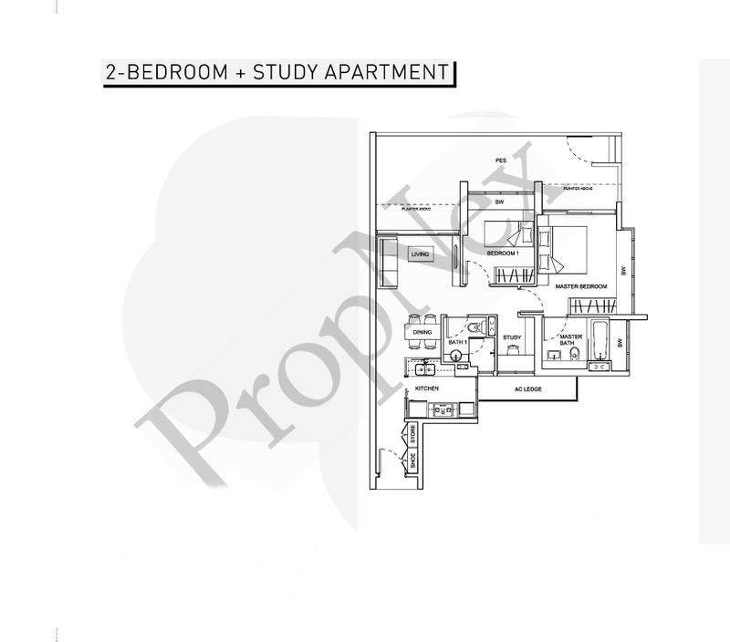 Condominium for Sale, Livia Condominium For Sale, $1,400,000, 2 Bed 2 Bath 1,152 sqft $1,215.00 psf, SGD 1,400,000 | 99-year Leasehold
