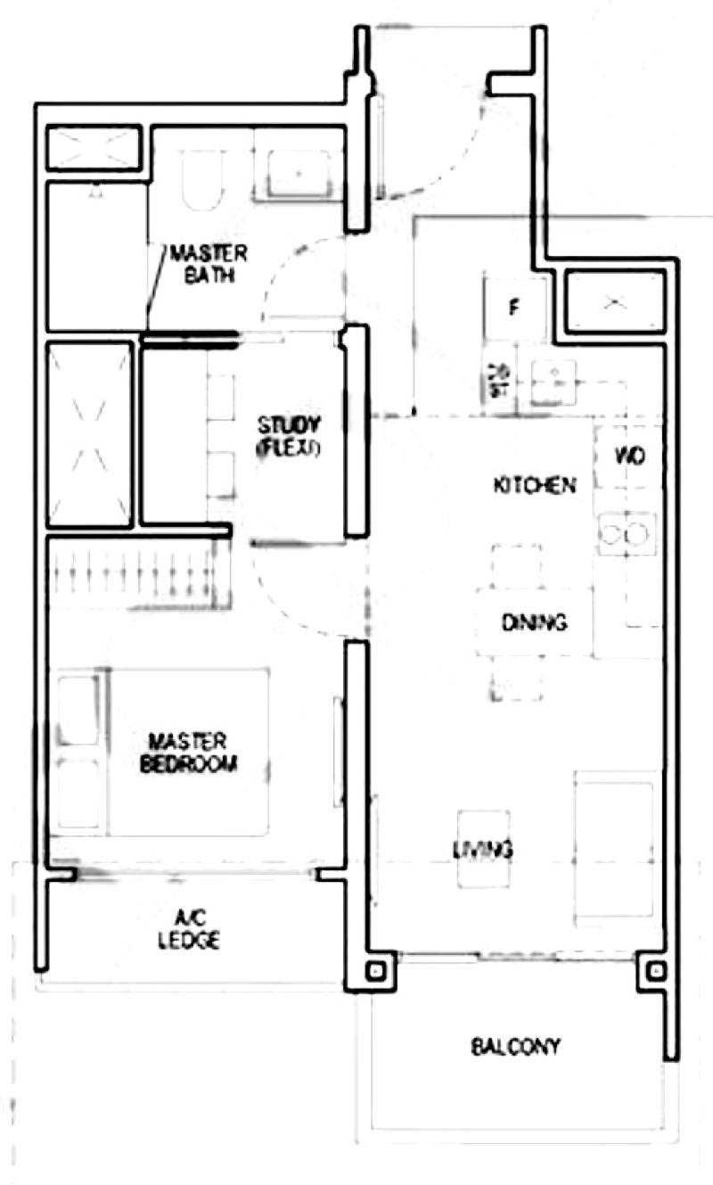 Condominium for Sale, Irwell Hill Residences Condominium For Sale, $1,400,000, 1 Bed 1 Bath 506 sqft $2,767.00 psf, SGD 1,400,000 | 99-year Leasehold