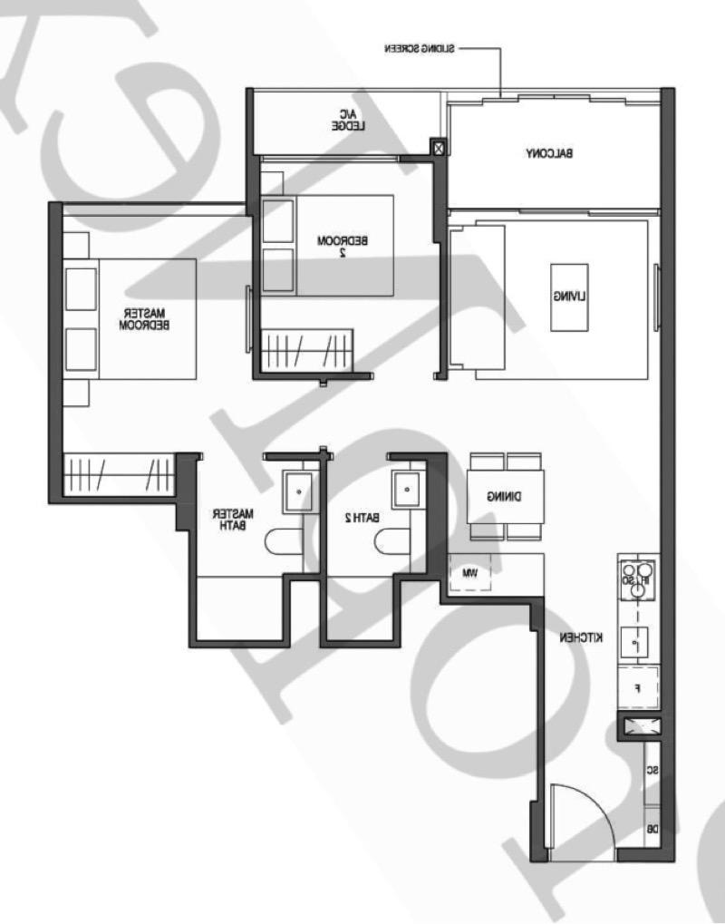 Apartment for Sale, Martin Modern Apartment For Sale, $1,999,999, 2 Bed 2 Bath 764 sqft $2,618.00 psf, SGD 1,999,999 | 99-year Leasehold