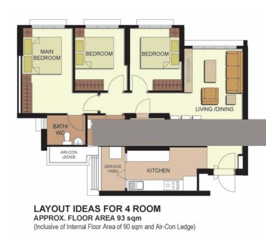HDB Apartment for Sale, 93A Telok Blangah Street 31 HDB Apartment For Sale, $880,000, 3 Bed 2 Bath 1,001 sqft $879.00 psf, SGD 880,000 | 99-year Leasehold