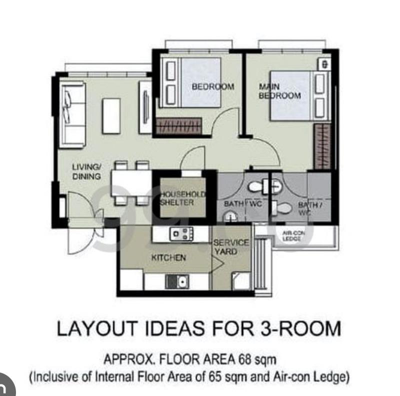 HDB Apartment for Sale, 995B Buangkok Crescent HDB Apartment For Sale, $550,000, 2 Bed 2 Bath 731 sqft $752.00 psf, SGD 550,000 | 99-year Leasehold